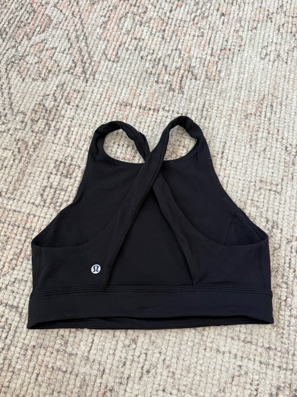 lululemon athletica black sports bra tank size 6